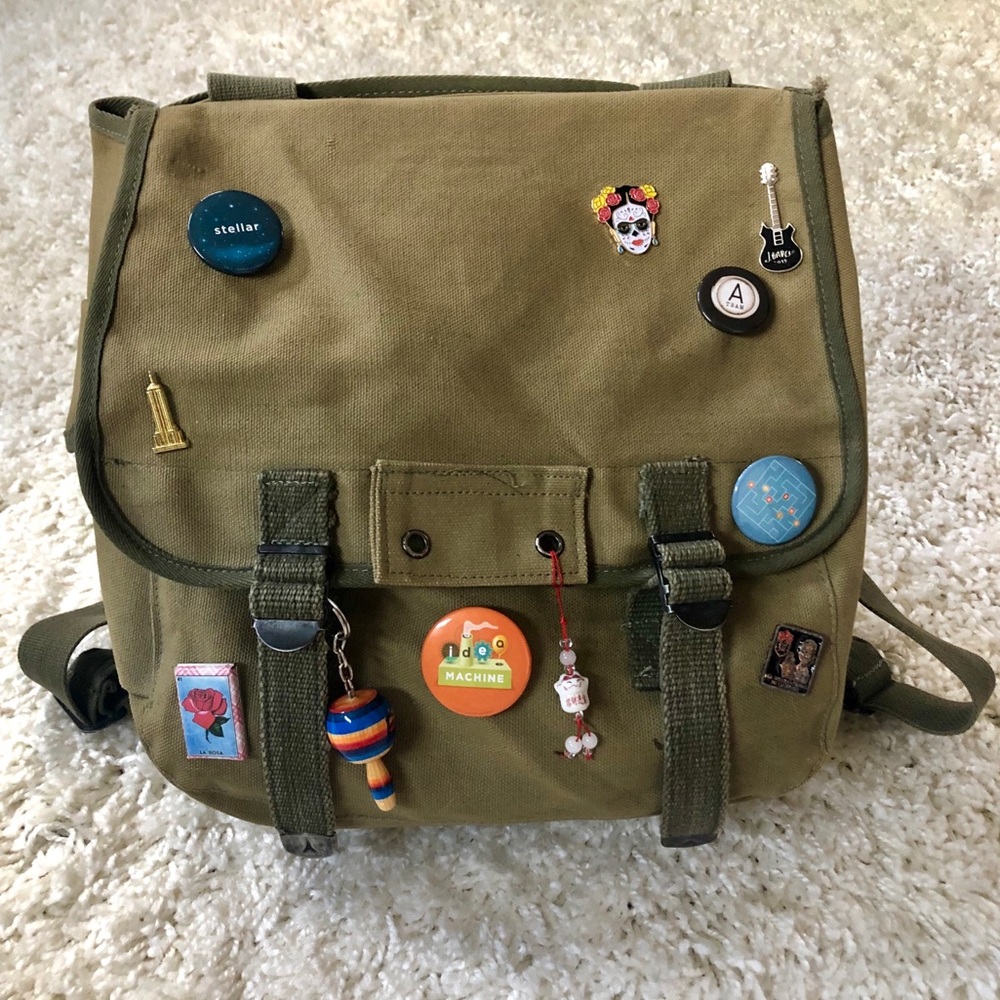 Vintage Military Canvas Backpack - Picture 1 of 8